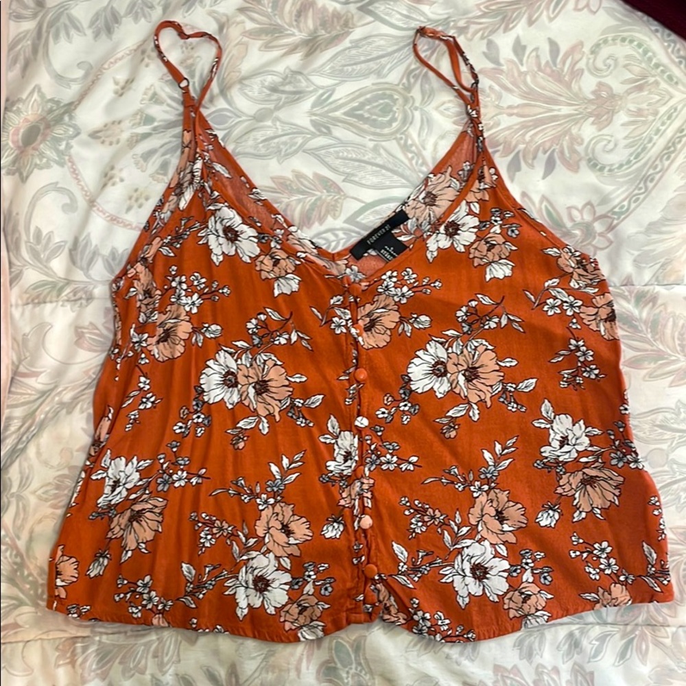 Floral Cropped Tank Top